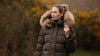 Aspen - Khaki Padded Coat with Natural Fur