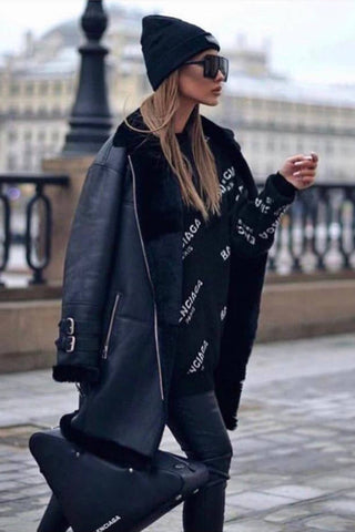 Black Leather Biker Jacket