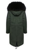 Khaki Parka with Black Fur (Long)
