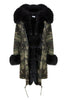 Camo Parka with Black Fur Hood (Long)