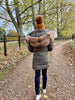 Aspen - Khaki Padded Coat with Natural Fur