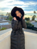 Verbier Faux Fur Black Padded Coat