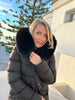 Verbier Faux Fur Black Padded Coat