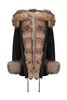 Black Parka with Natural Fur