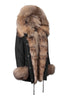 Black Parka with Natural Fur