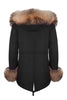 Black Parka with Natural Fur