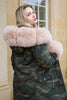 Camo Parka with Champagne Fur  (Long)