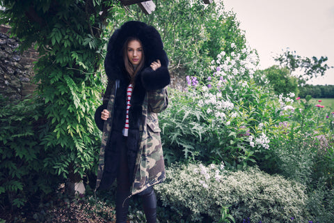 Camo Parka with Black Fur (Long)