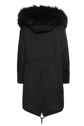 Black Parka with Black Fur (Long)